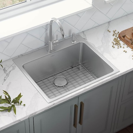 Ruvati Sink, Stainless Steel, 20.37" W x 21" L x RVM5021